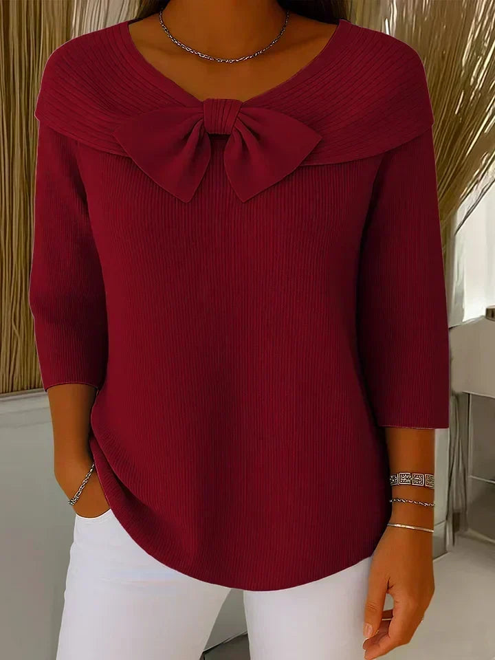 Eugenia | Jersey con Lazo y Cuello Redondo