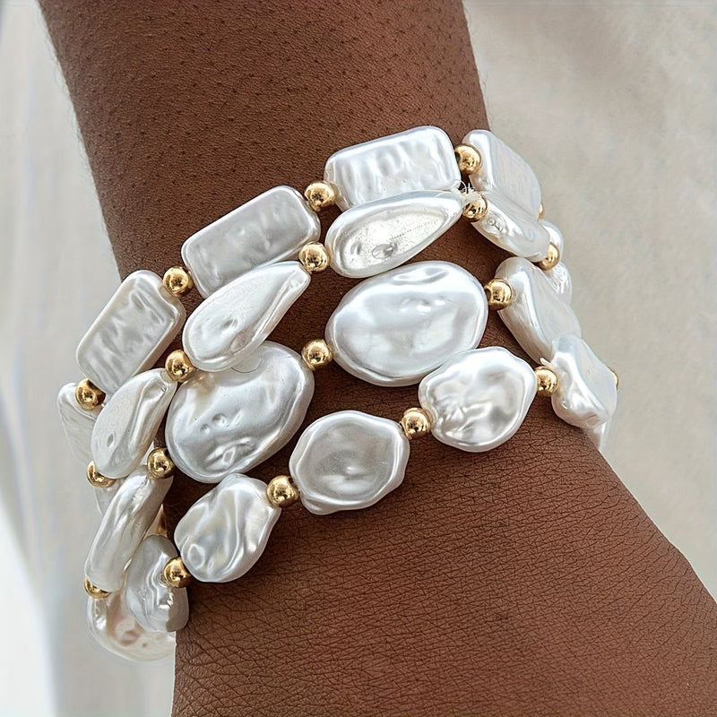 Marisa | Set de 4 pulseras de perlas