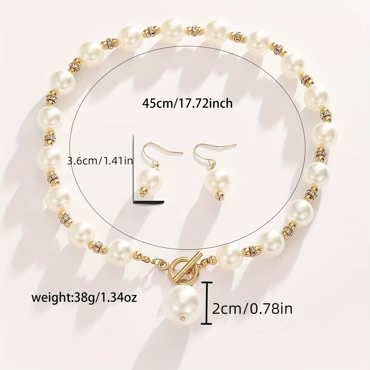 Mercedes | Conjunto de collares de perlas gruesas