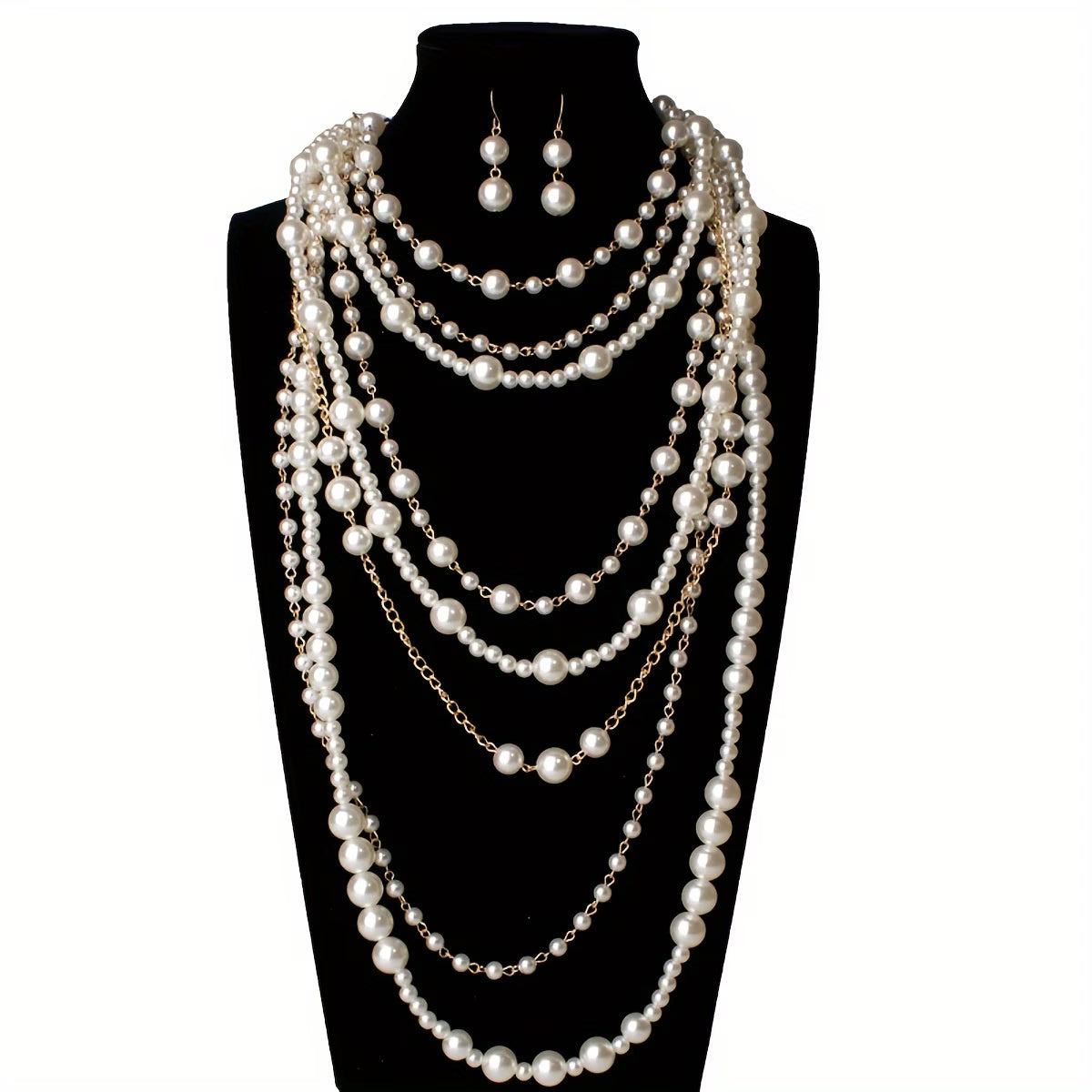 Paulina | Conjunto boho de perlas en varias capas