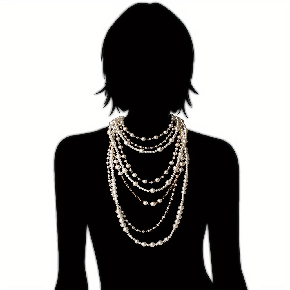 Paulina | Conjunto boho de perlas en varias capas