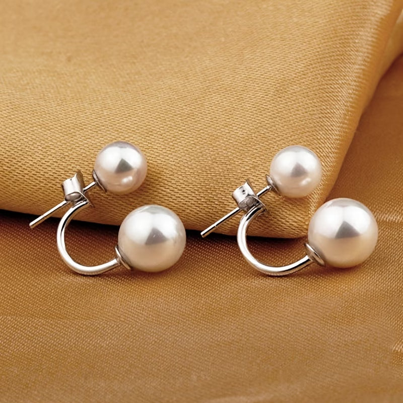 Micaela | Pendientes con doble perla