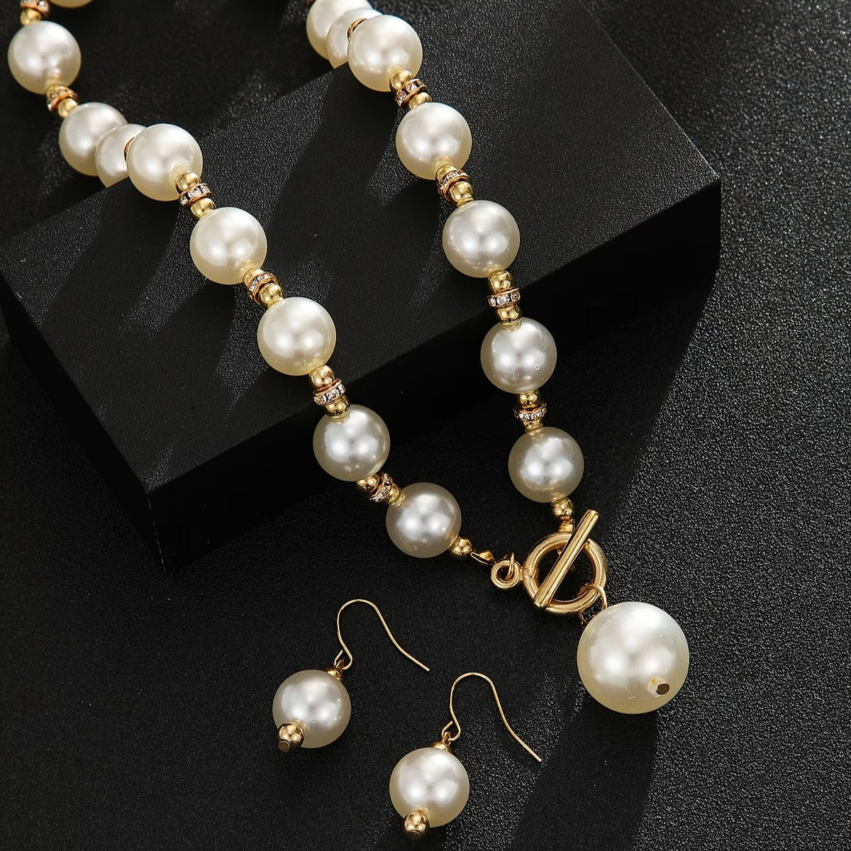 Mercedes | Conjunto de collares de perlas gruesas