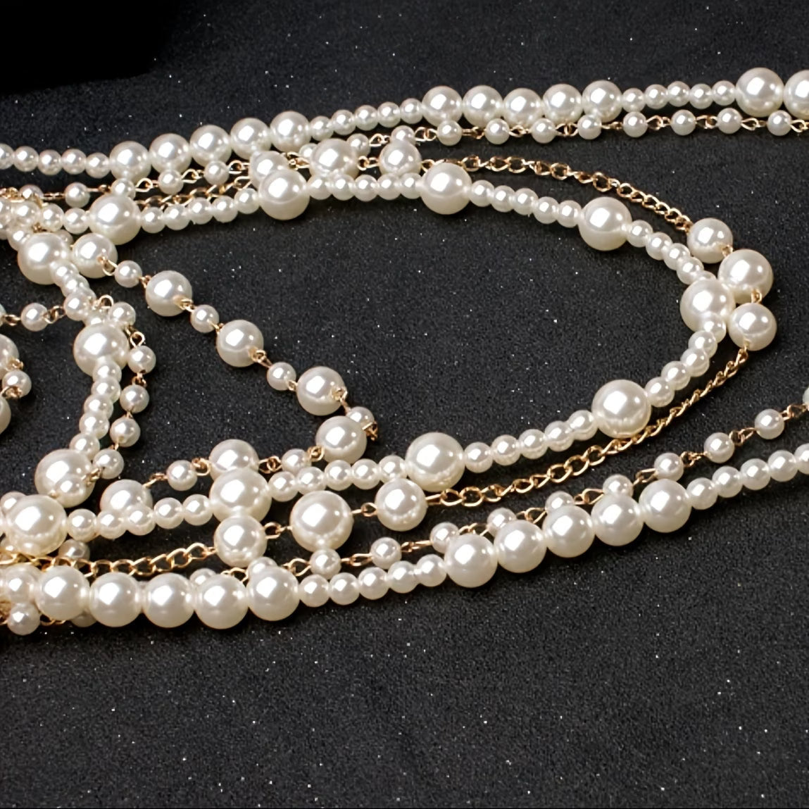 Paulina | Conjunto boho de perlas en varias capas