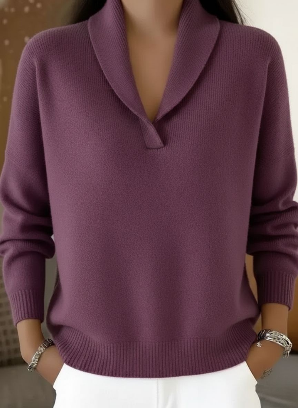 Guillermina | Jersey con Cuello en V