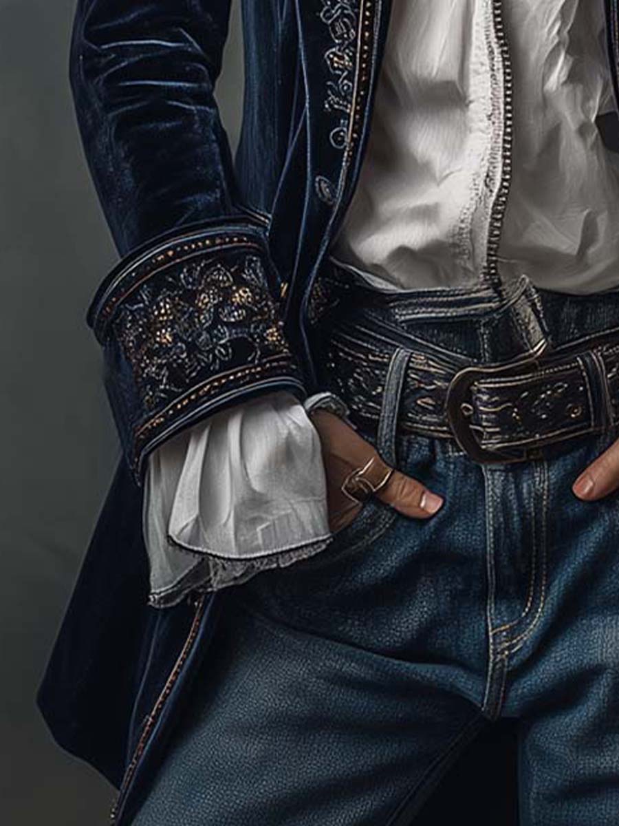 Eulalia | Elegante Chaqueta Larga Vintage con Bordados