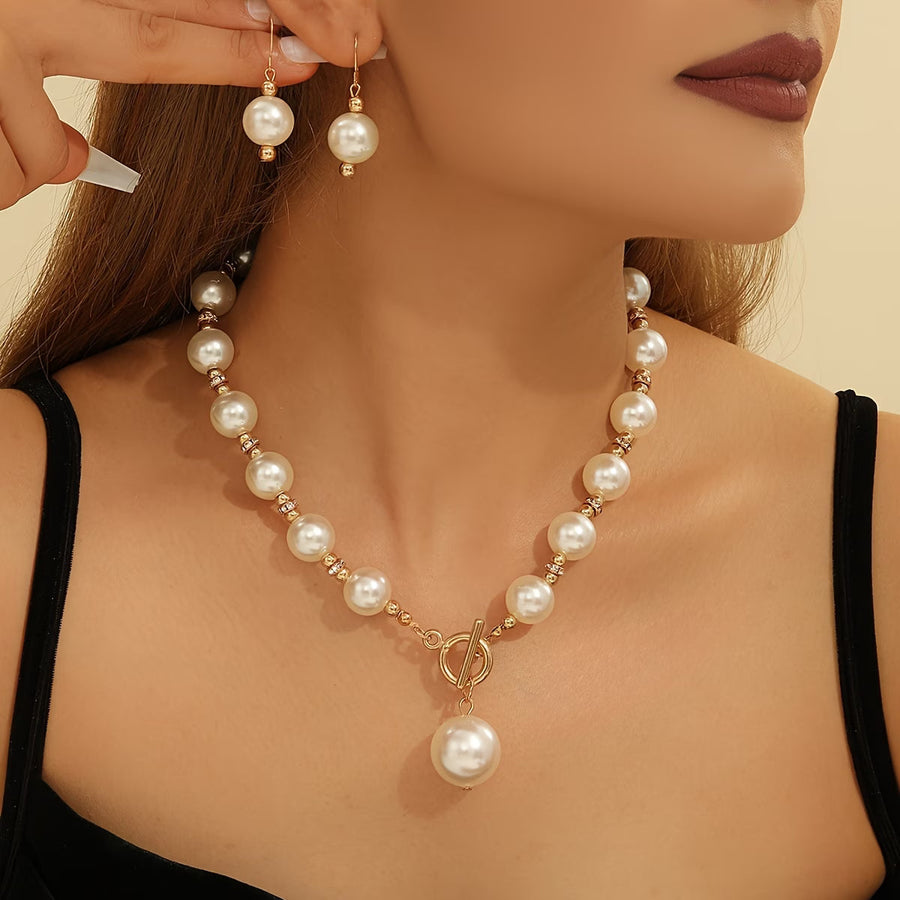 Mercedes | Conjunto de collares de perlas gruesas