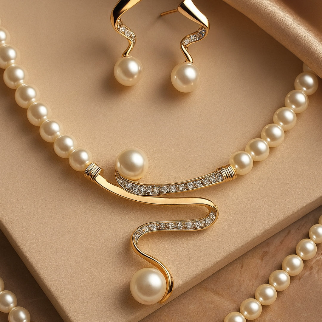 Gloria | Conjunto de joyas con perlas