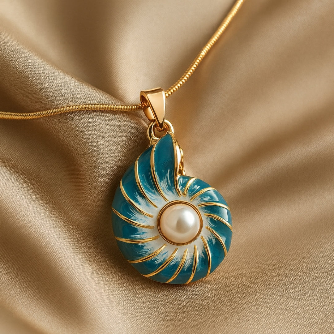 Belén | Collar con perla de concha azul