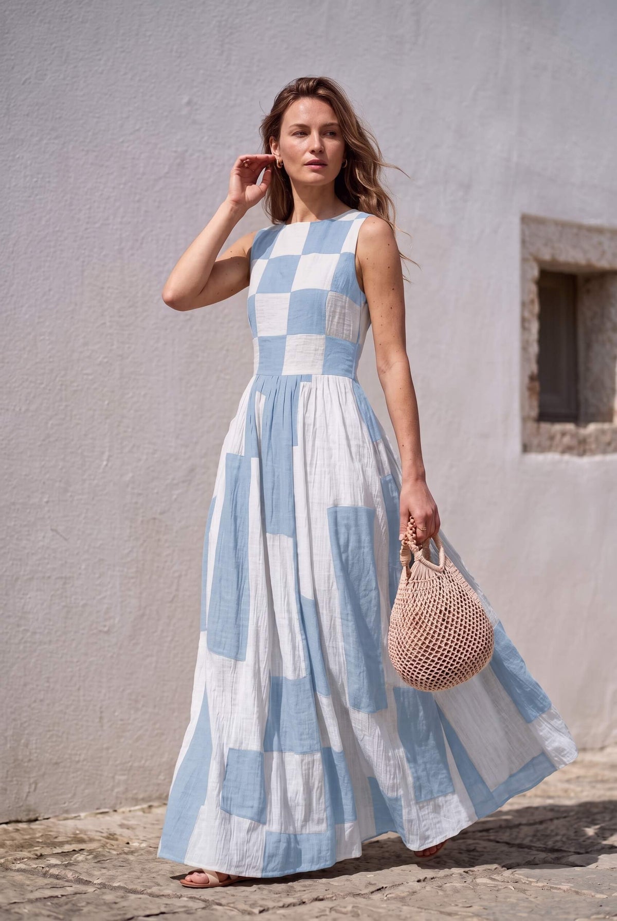 Lucía | Vestido Maxi Geométrico