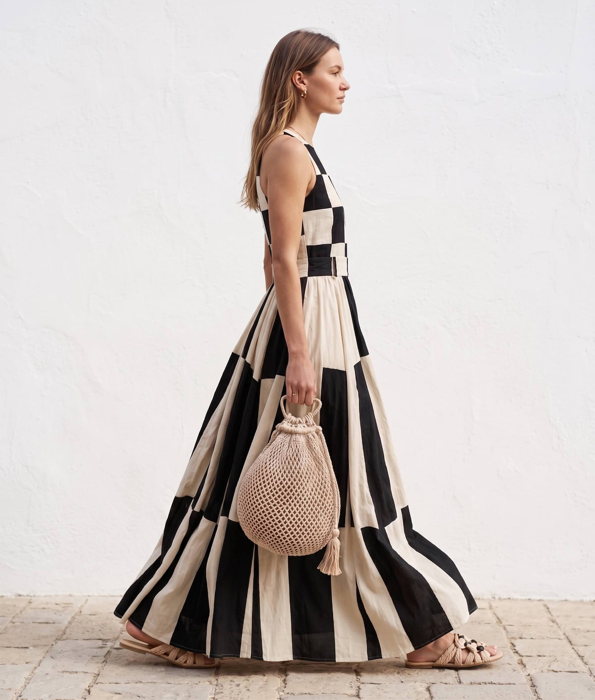 Lucía | Vestido Maxi Geométrico