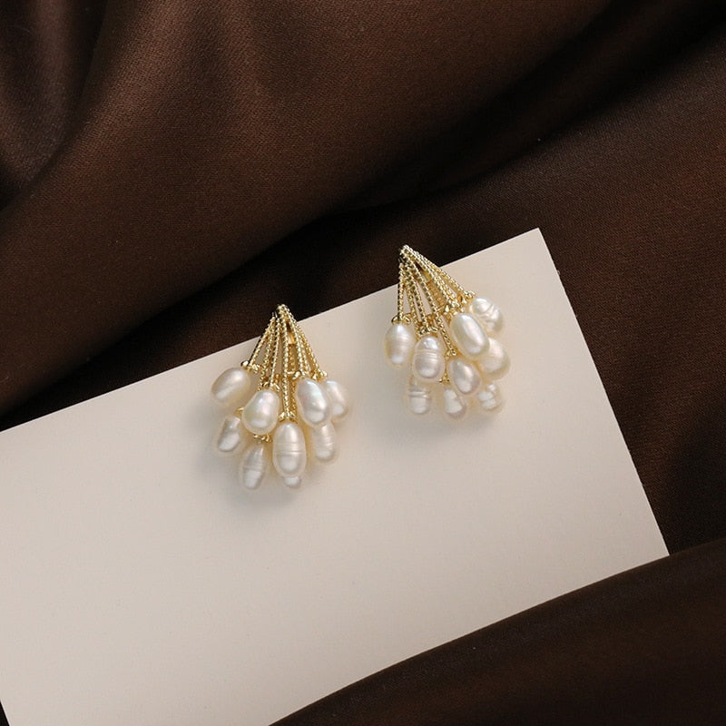 Flora | Pendientes de perlas en gotas