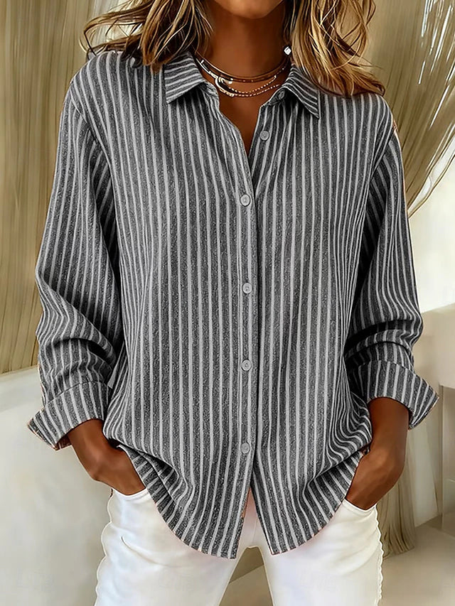 Gema | Camisa de Rayas con Botones