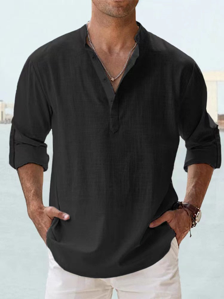 Camisa Ibicenca de Lino Transpirable