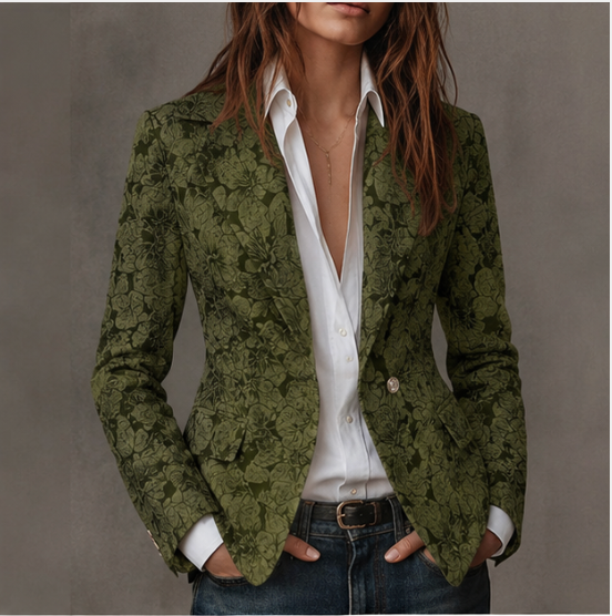 Lidia | Blazer de jacquard de cachemira de corte entallado