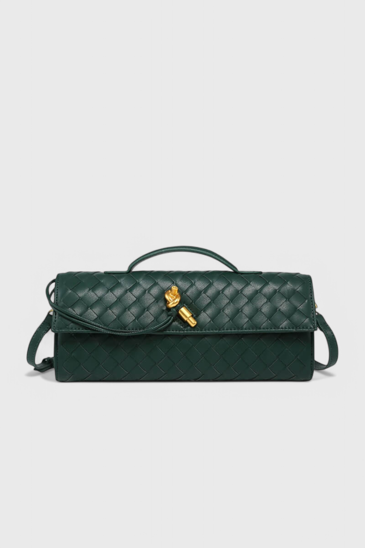 Maite | Cartera de mano con lazo dorado