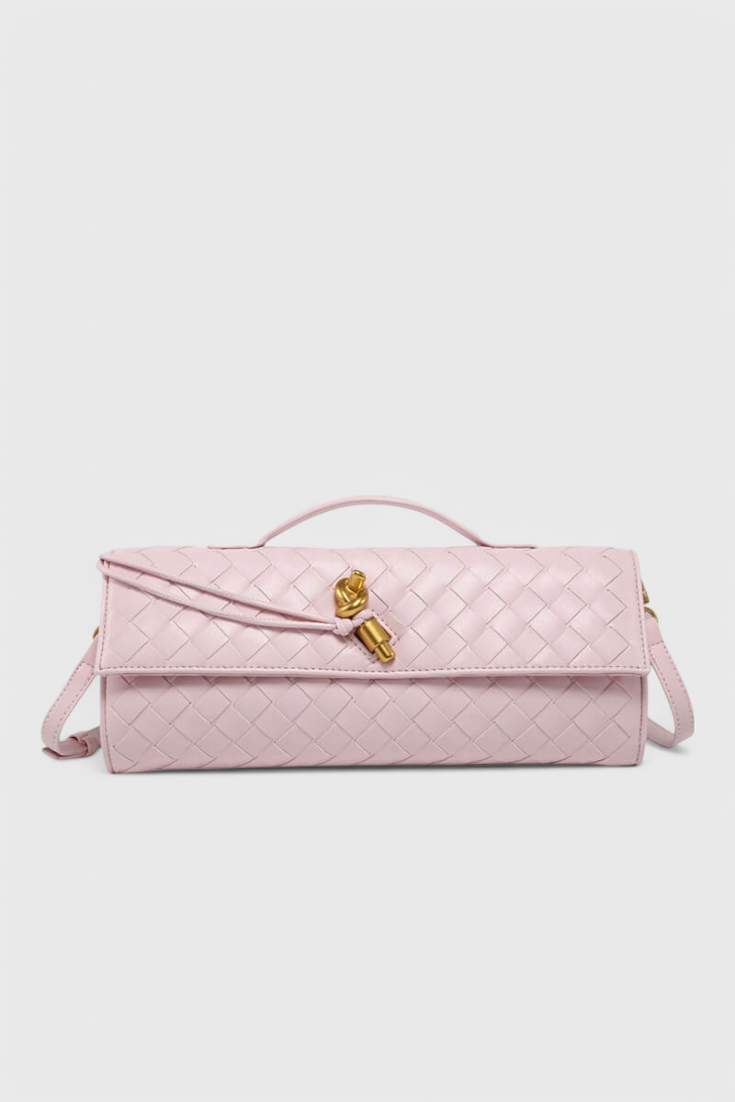 Maite | Cartera de mano con lazo dorado