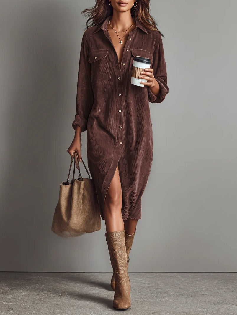 Rosario | Vestido midi amplio con bolsillos