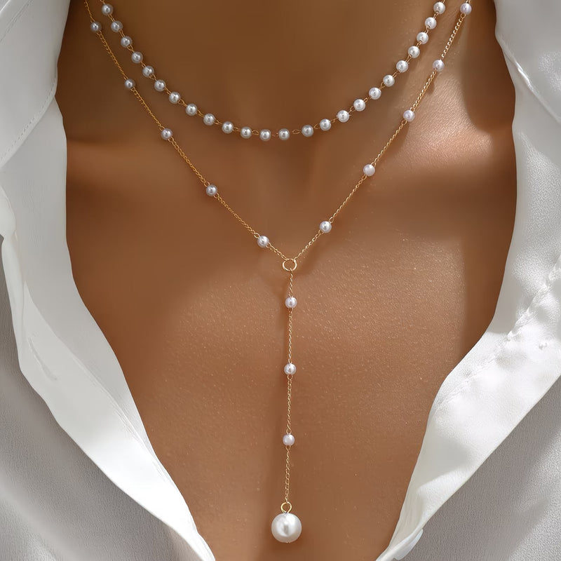 Irene | Collar con perlas graduales