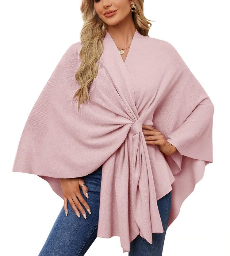 Magdalena | Elegante chal tipo poncho con suave apertura frontal
