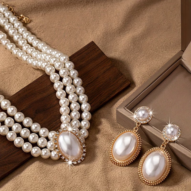 Antonia | Conjunto de joyas con perlas clásicas
