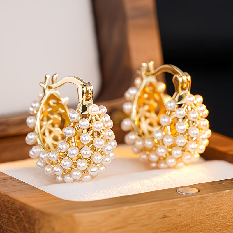 Candela | Aros con perlas gruesas
