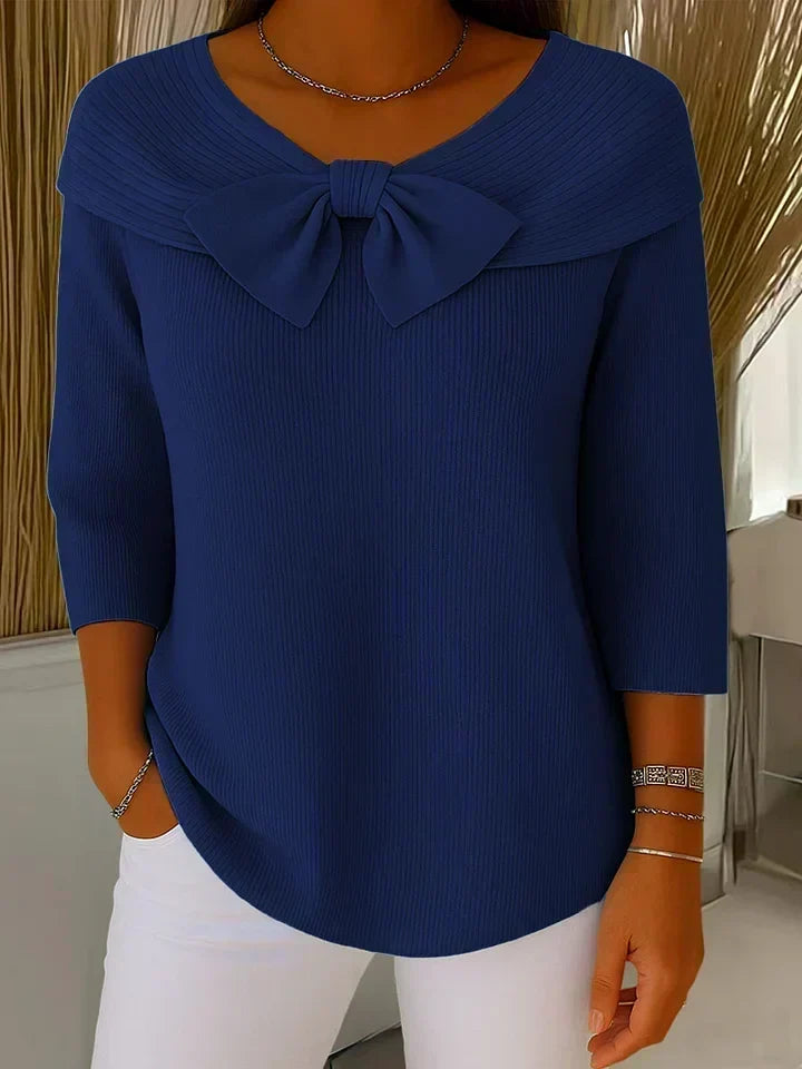 Eugenia | Jersey con Lazo y Cuello Redondo