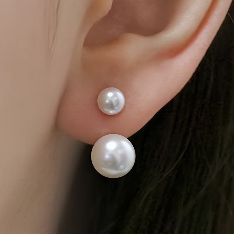 Micaela | Pendientes con doble perla