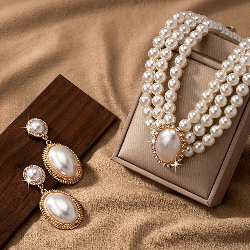 Antonia | Conjunto de joyas con perlas clásicas