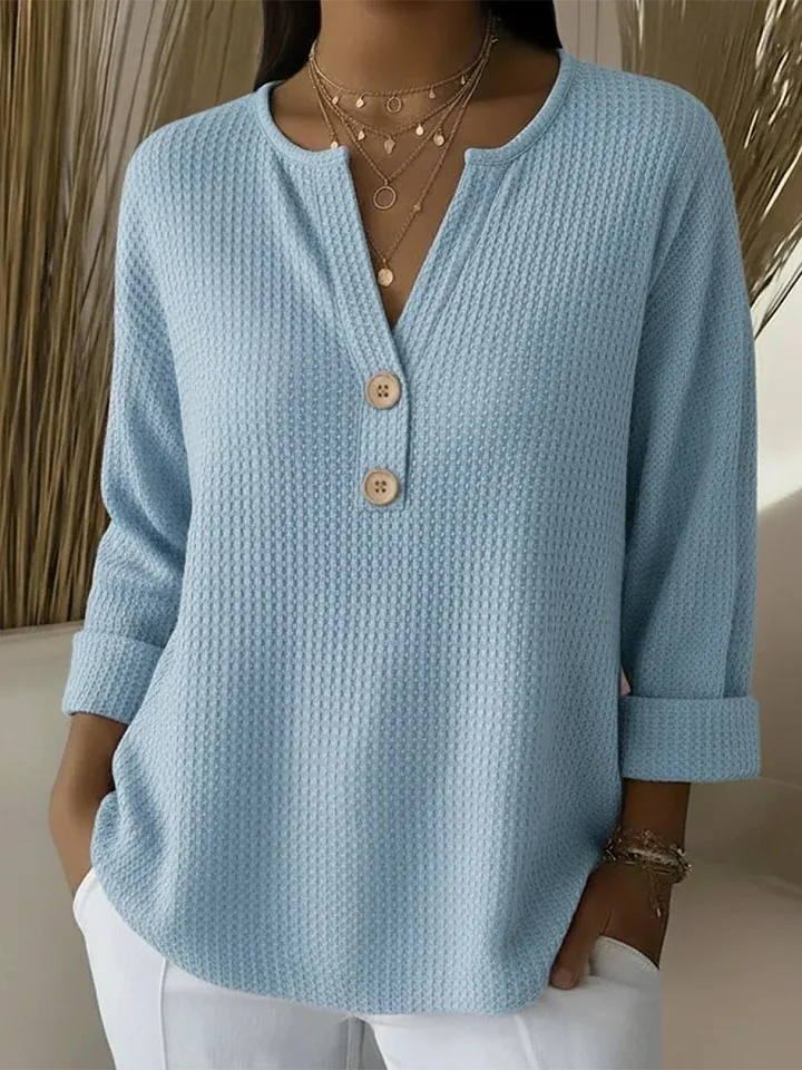 Aurelia | Top con Botones y Cuello Panadero