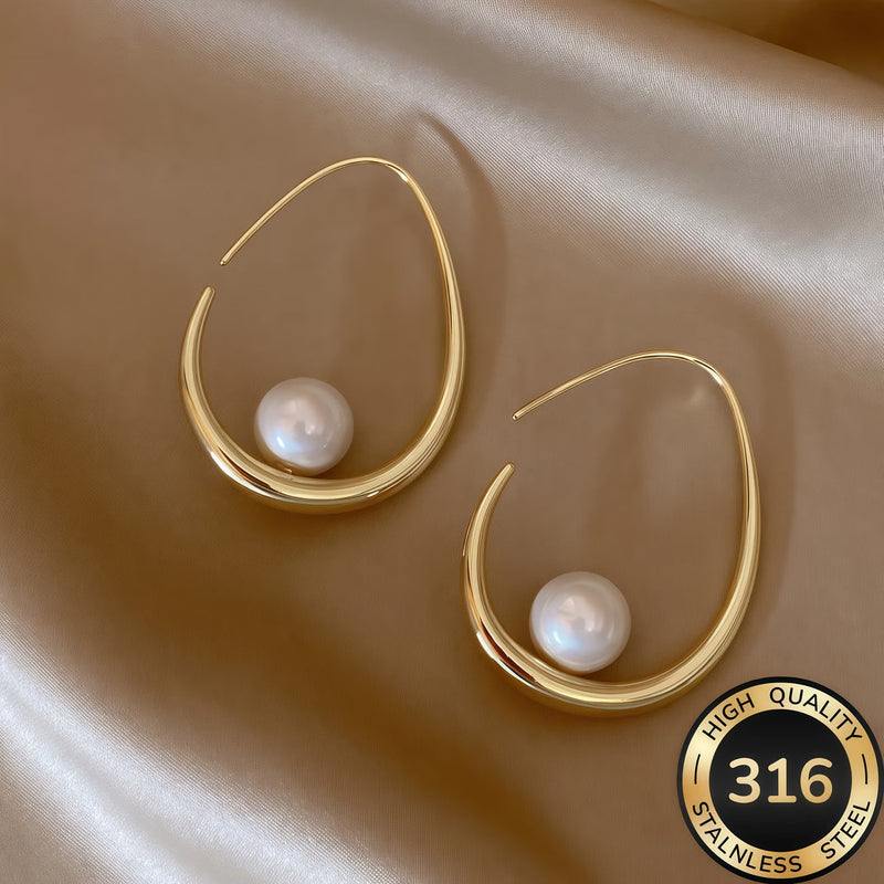 Paloma | Aros con perlas graduales