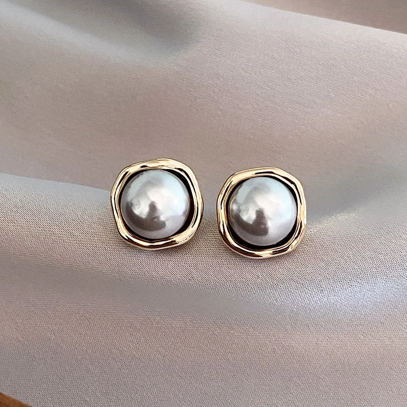 Juana | Pendientes con perla oscura