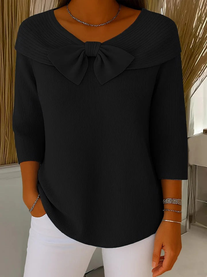 Eugenia | Jersey con Lazo y Cuello Redondo