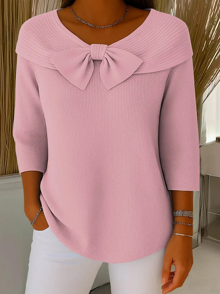 Eugenia | Jersey con Lazo y Cuello Redondo