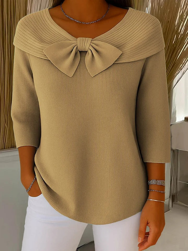 Eugenia | Jersey con Lazo y Cuello Redondo