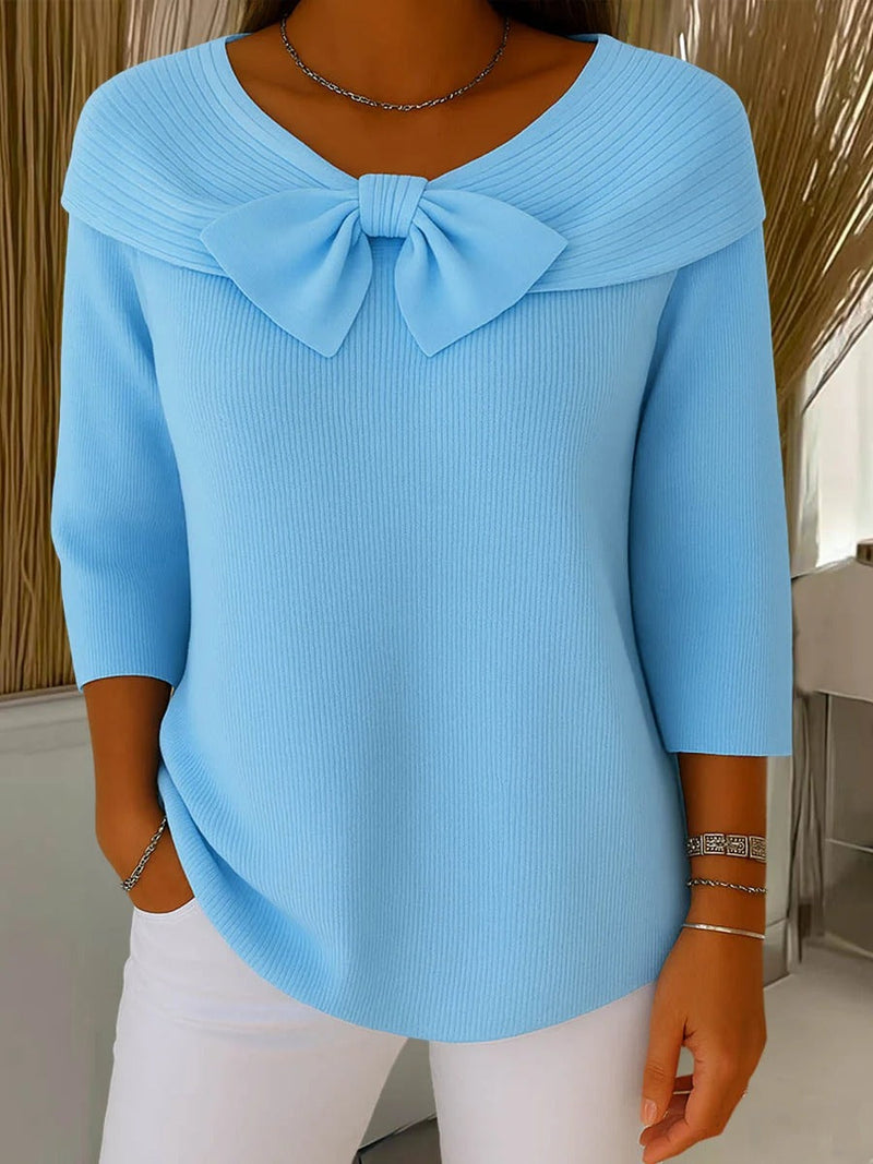 Eugenia | Jersey con Lazo y Cuello Redondo